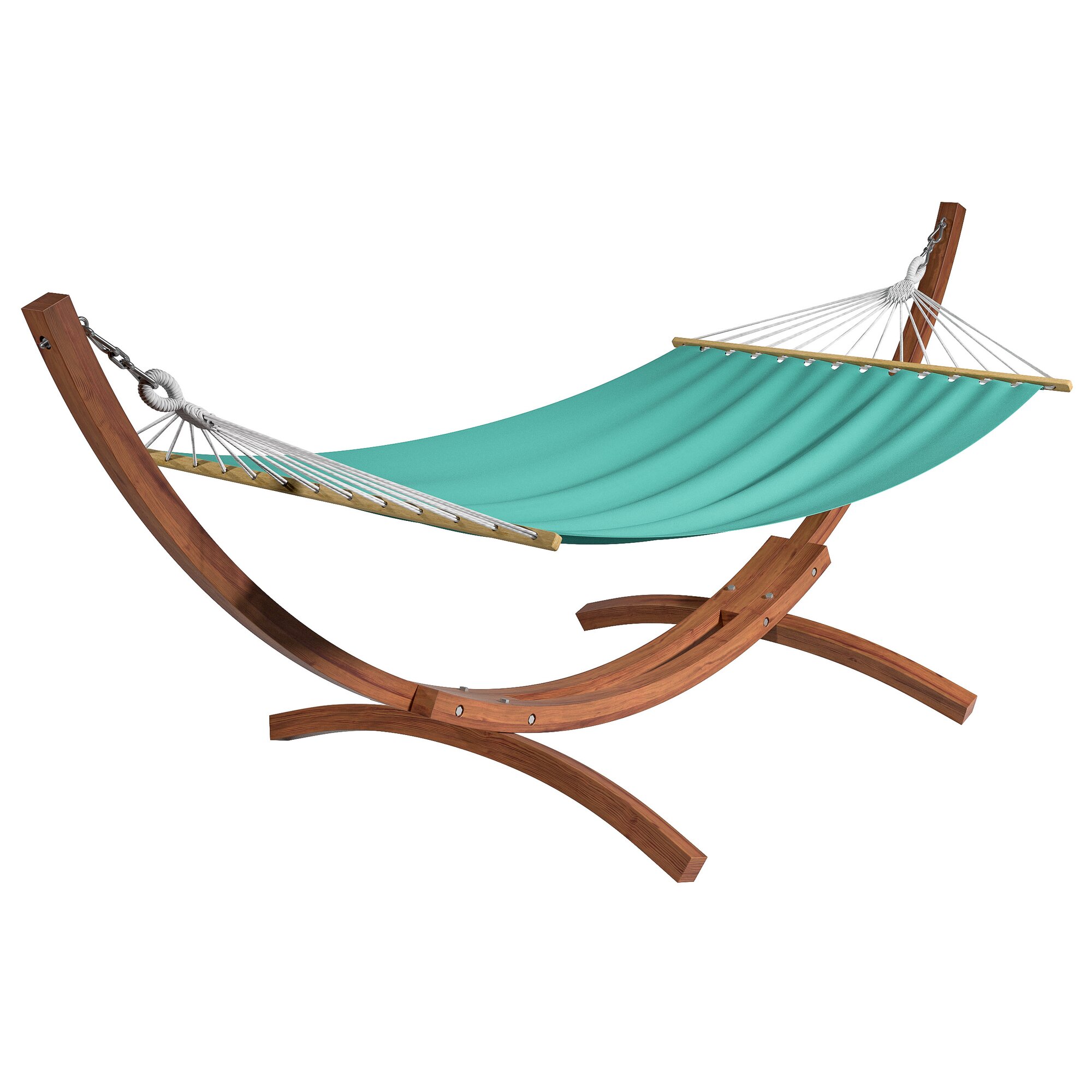 Beachcrest Home Grissom Free Standing Cotton Patio Hammock With Stand   Grissom Free Standing Cotton Patio Hammock With Stand 